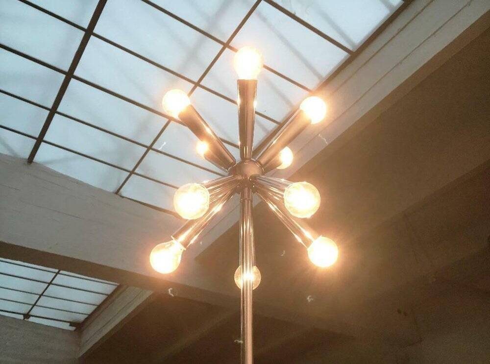 Lampadaire étoile de l'ère spatiale allemande du milieu du siècle, années 1960