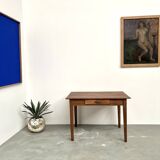 Solid cherry wood desk with spindle legs