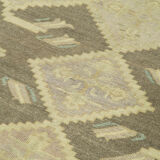 1970s handwoven antique anatolian beige rug 144 cm x 244 cm