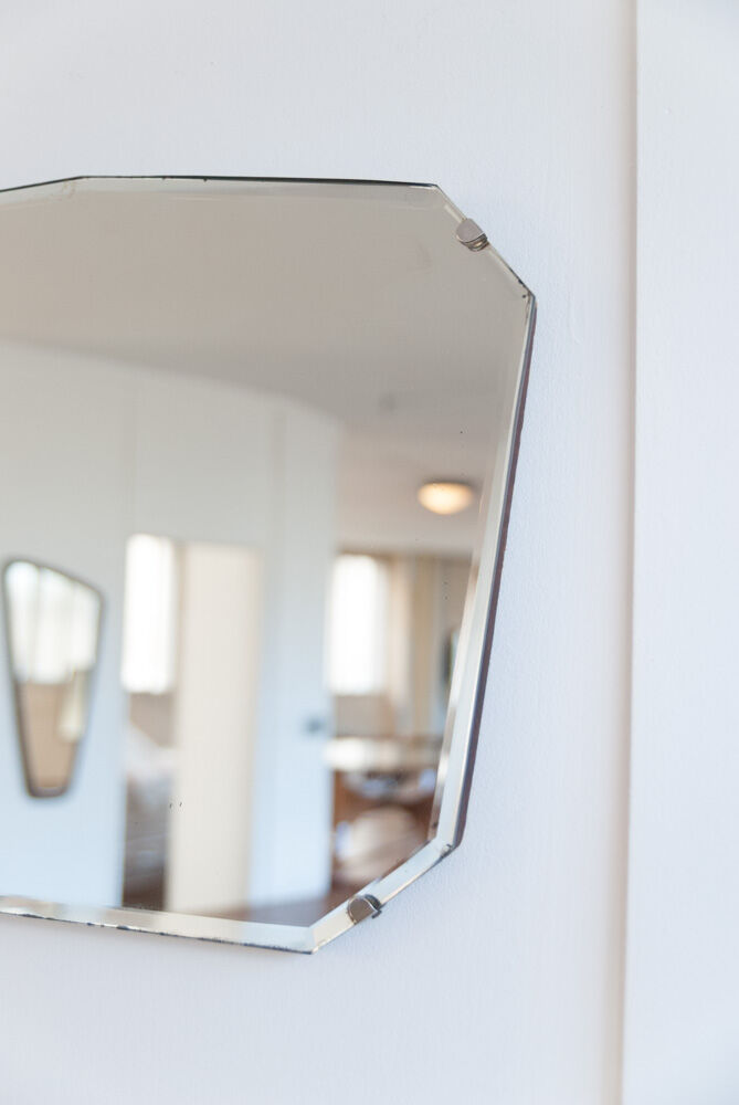 Art Deco oblique mirror 36x66cm