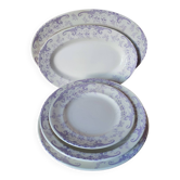 5 plats de services en faience de Longwy