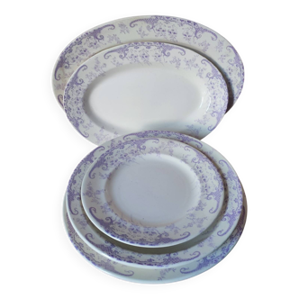 5 Longwy earthenware serving dishes