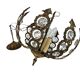 Palwa Palma & Walter style - Hollywood Regency style - brass - facet-cut gl