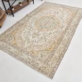 Cream & Beige Antique Turkish Rug 163x267Cm SK 21968