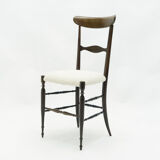 Set of 4 chairs Campanino Chiavari walnut by Fratelli Levaggi 1950