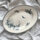 Oval ironstone dish with flowers and birds "Malaga" Petrus Regout
