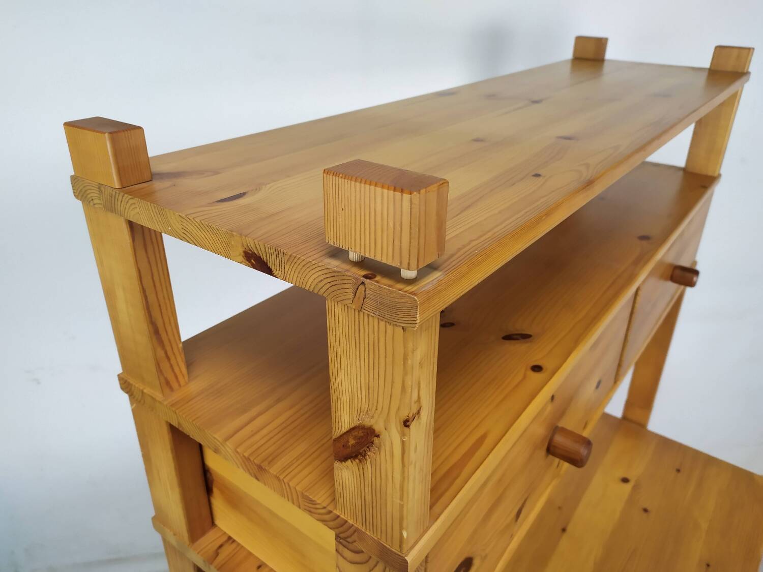 Vintage pine shelf desk