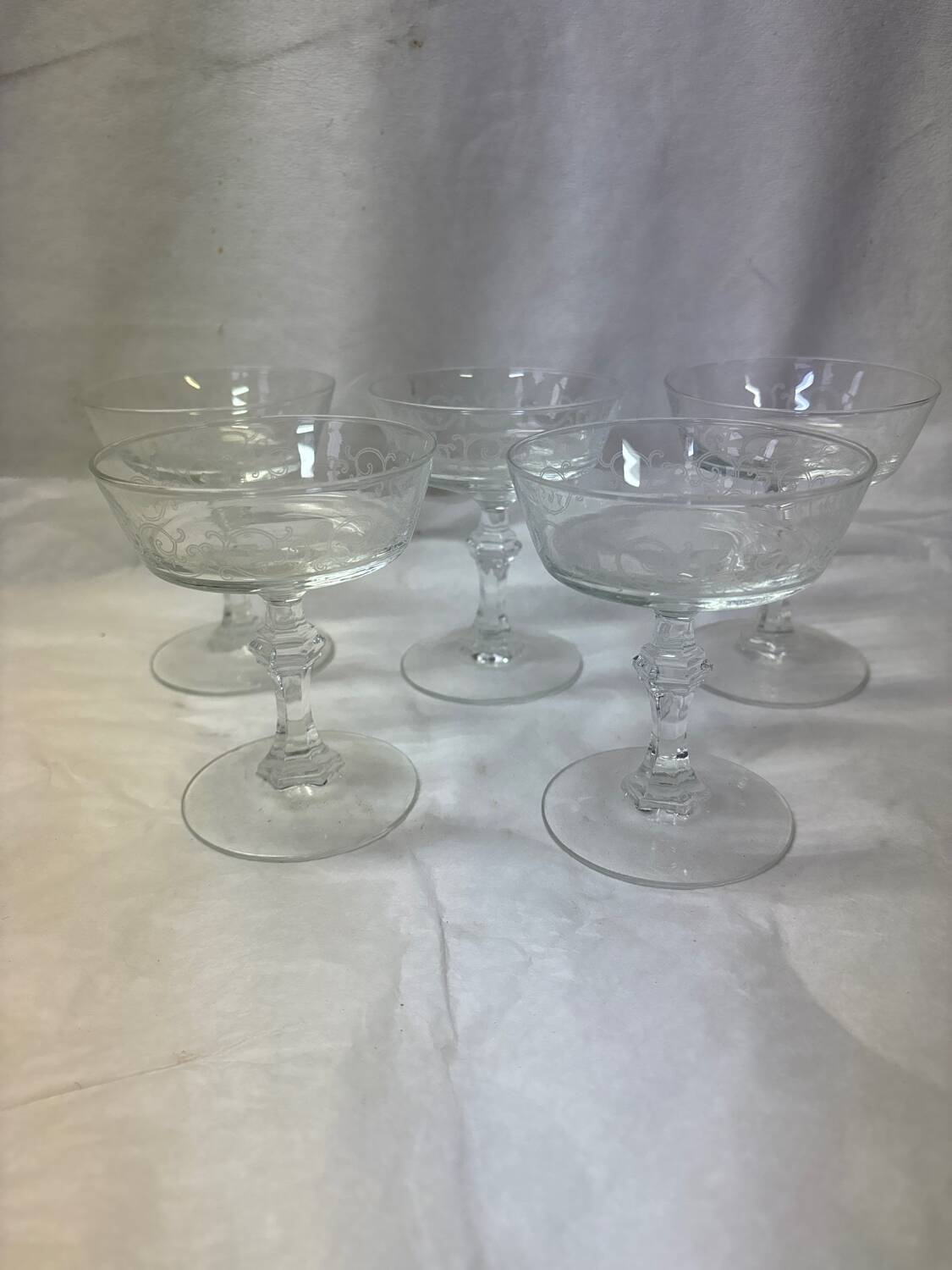 Set of champagne glasses