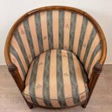 Art Deco Style Barrel Armchair (end of the 20th century)