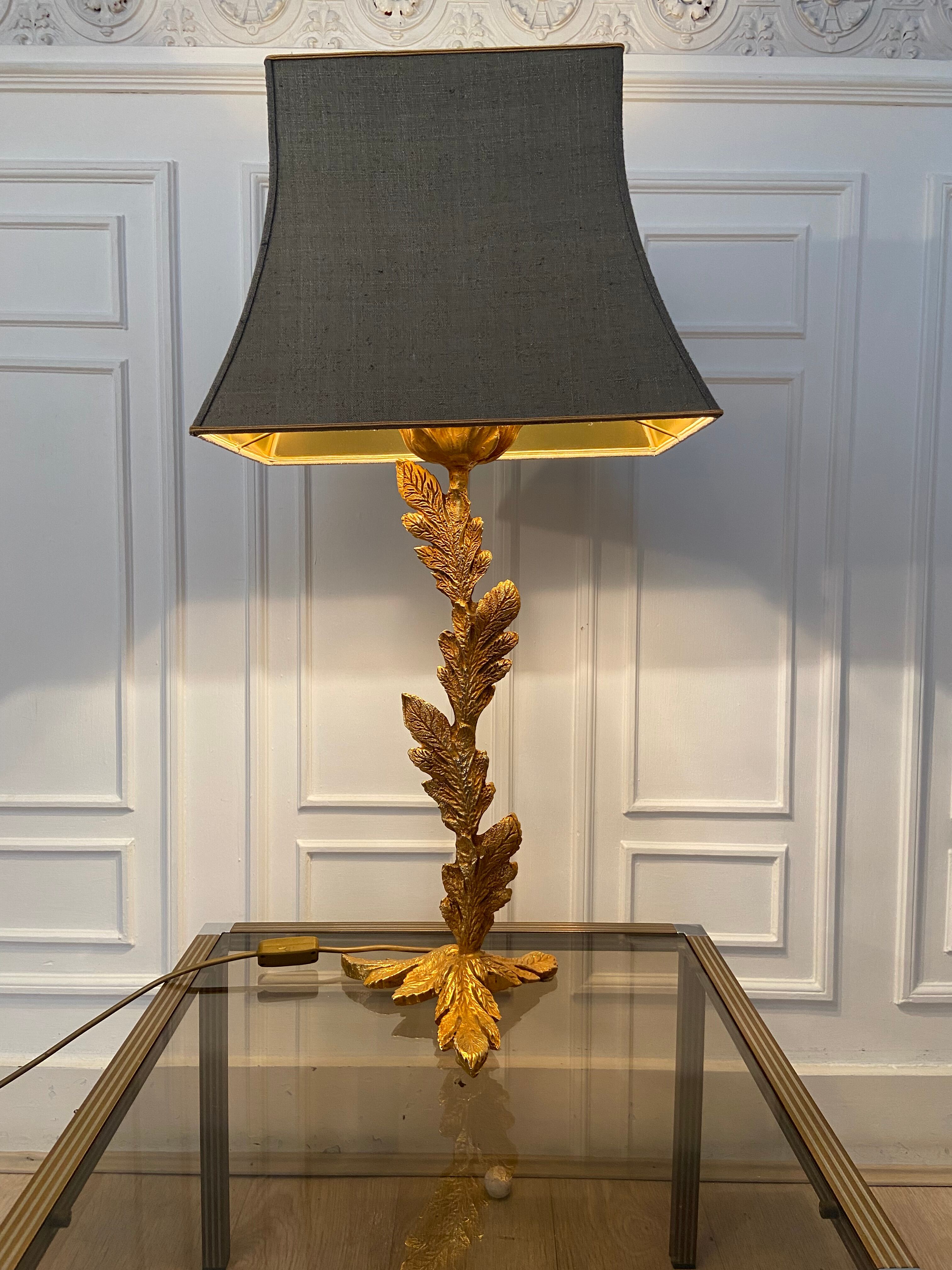 Sculptural bronze lamp, Fondica, Paris