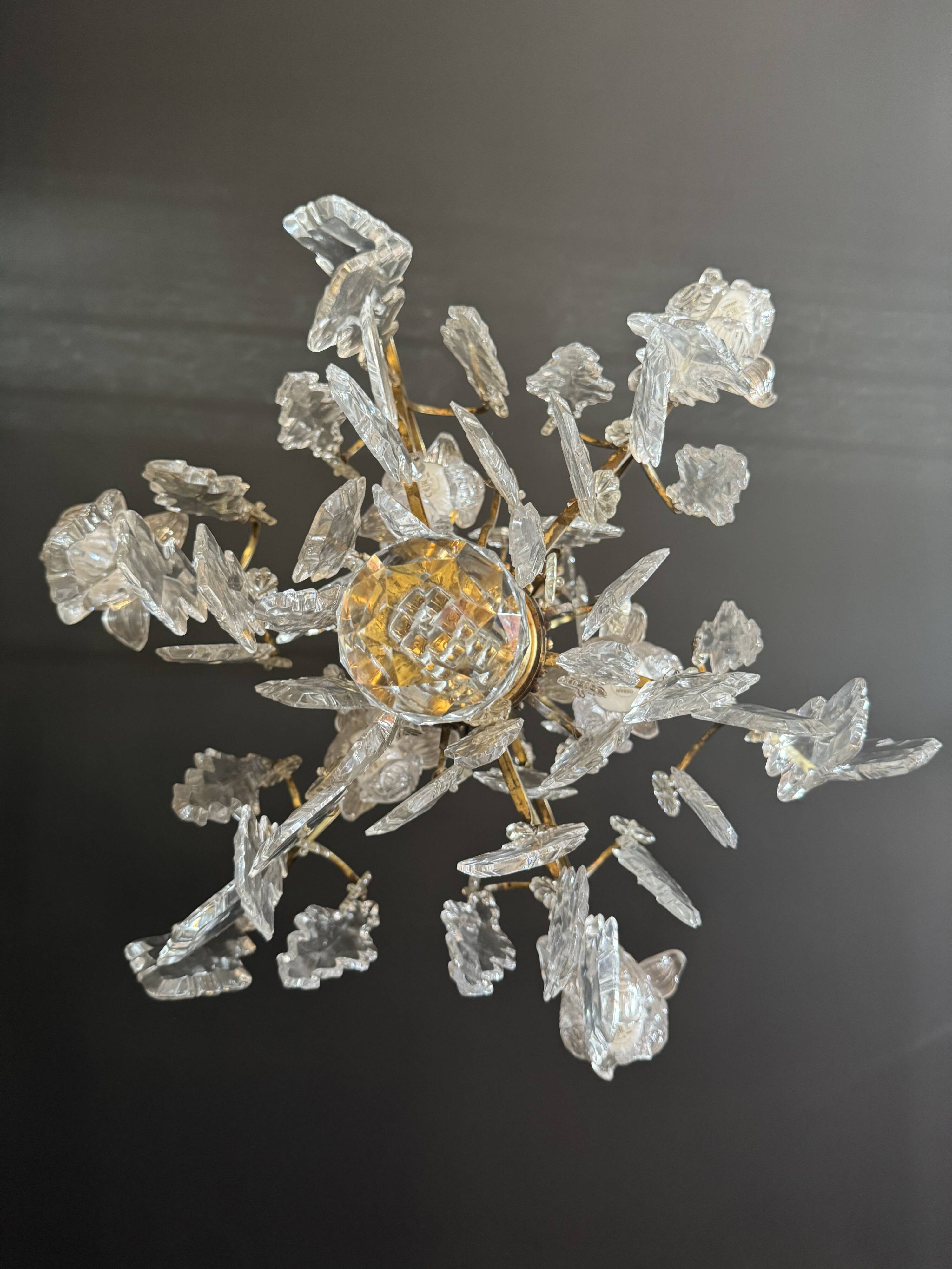 19th Century Cage Chandelier in Crystal and Gilded Bronze (Good Quality)