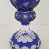 Vase bleu cristallery of lorraine - large model