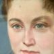 Portrait of a young girl on canvas late XIX century, signed and dated