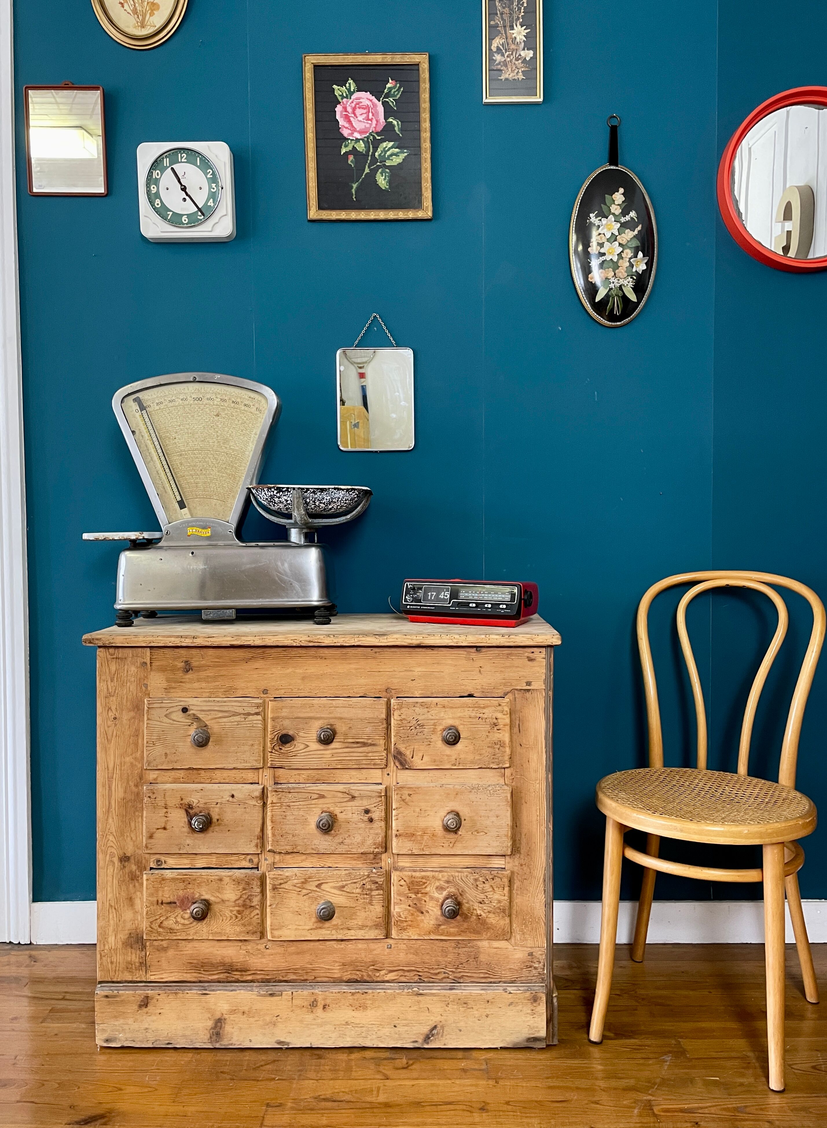 Wooden craft furniture with 9 drawers