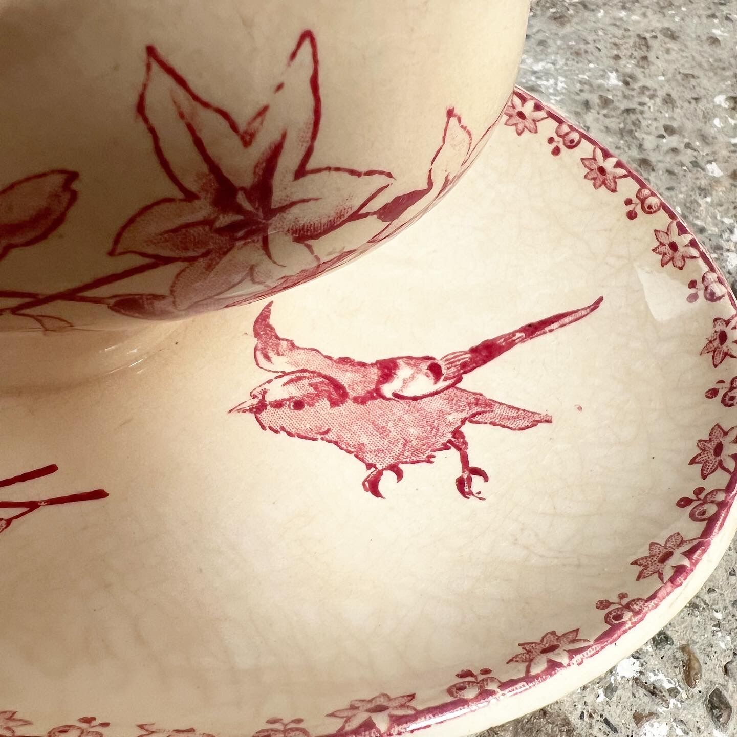 Saucière birds model Favori Sarreguemines & Digoin