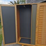 Oak and Rattan wardrobe