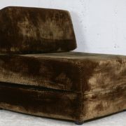 Foam and velvet heater "amber", convertible, France, circa 1970.