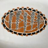 Plat ovale sarreguemines modèle "nomeny" art déco années 30