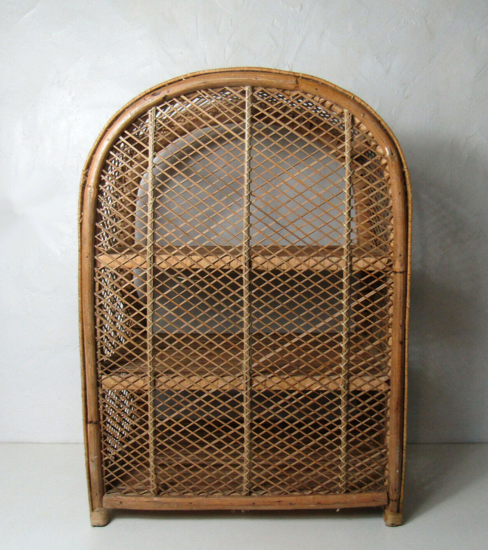 Vintage rattan shelf