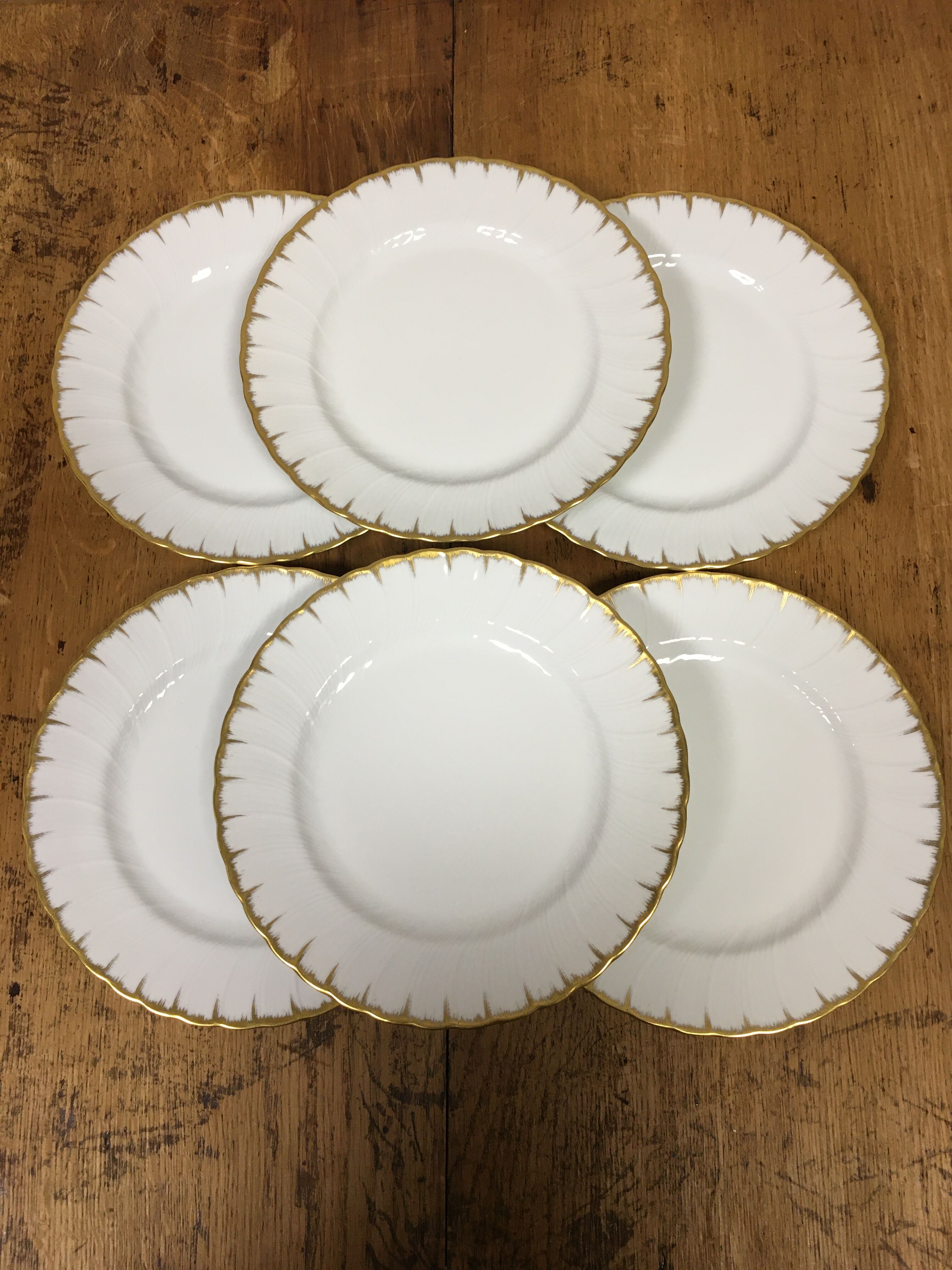 6 flat plates Bernardaud Limoges model Neuilly