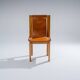 Elm and leather chair, Luigi Gorgoni, 1970s