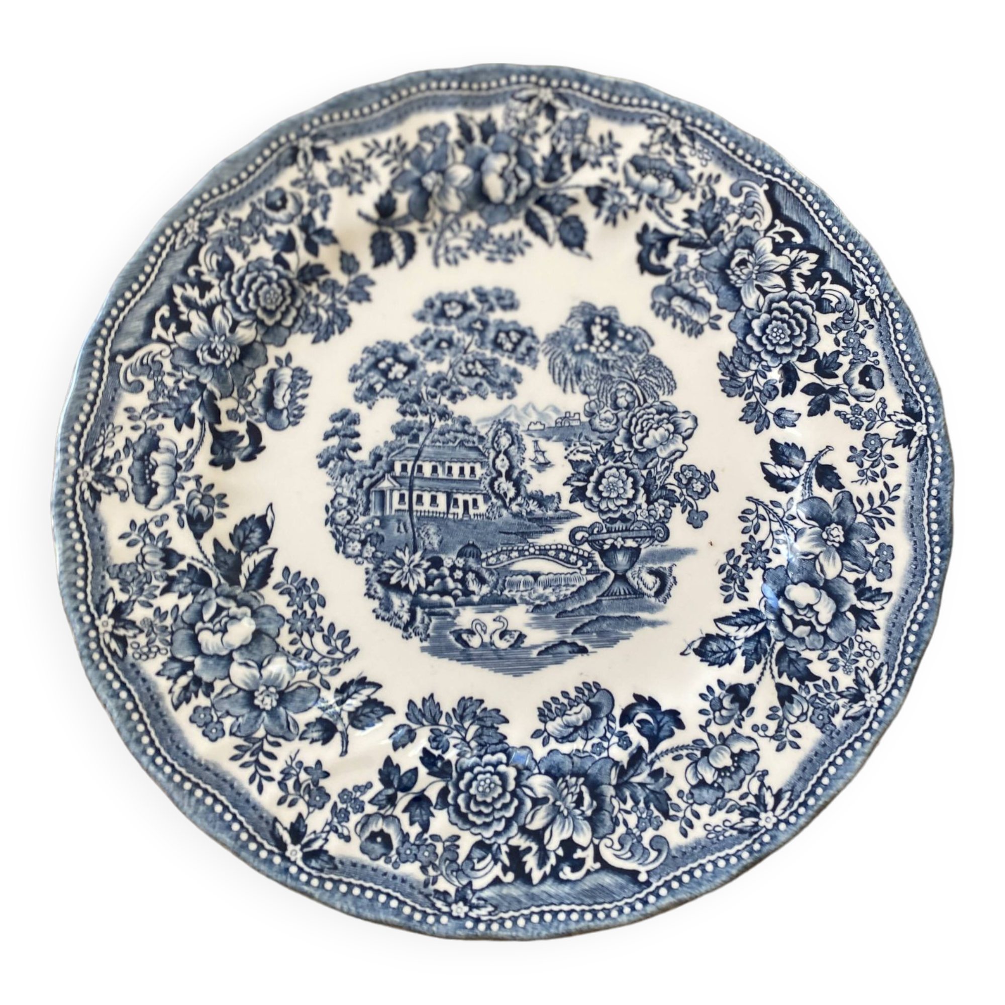 Blue Churchill plate