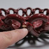 Vintage Fruit Basket , Ceramic Centerpiece VALLAURIS