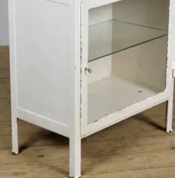 Iron and glass medical cabinet 1930s