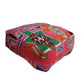 Handmade Berber pouf in wool 60 X 60 X 20 CM