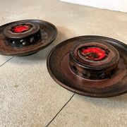 Modernist Scandinavian ceramic art wall lights or sconces, 1960s, set of 2