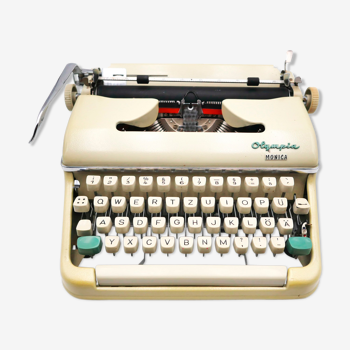 Machine à écrire olympia monica beige révisée ruban neuf