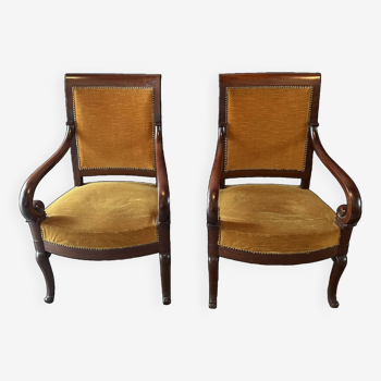 Pair of empire armchairs