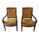 Pair of empire armchairs