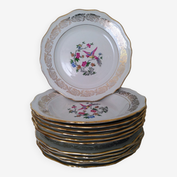 Set de 12 assiettes porcelaine L'Amandinoise