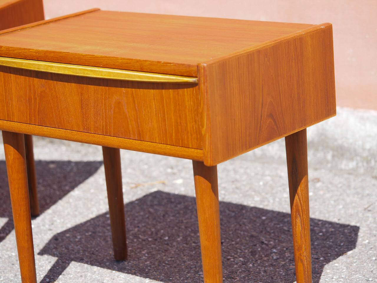 Pair of 2 Danish vintage nightstands from 1960s