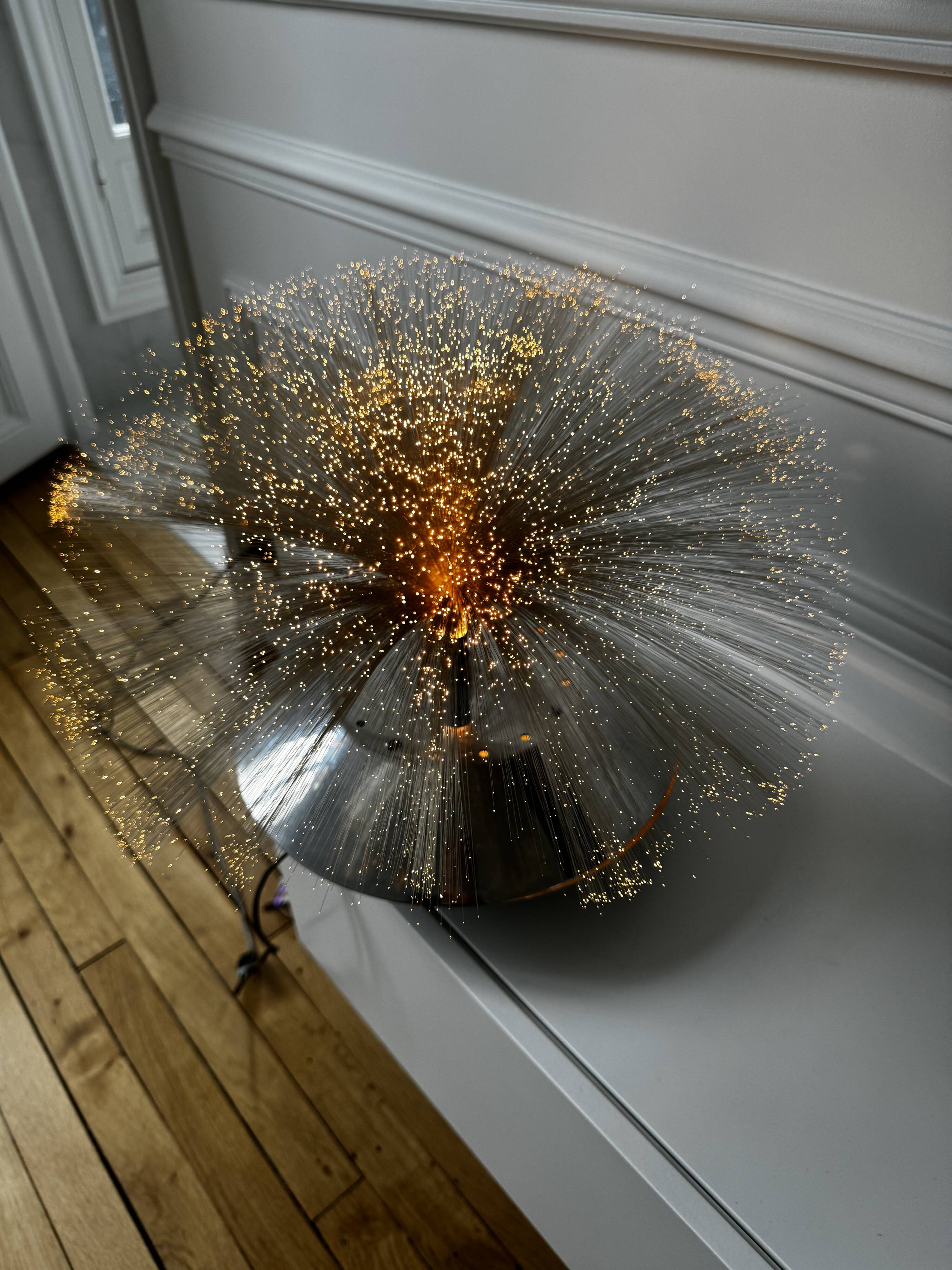 Vintage 70s cloud effect lamp