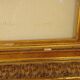 Antique large gilded frame with lion head ornament on plexiglass