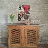 Antique solid pine sideboard with zinc top.