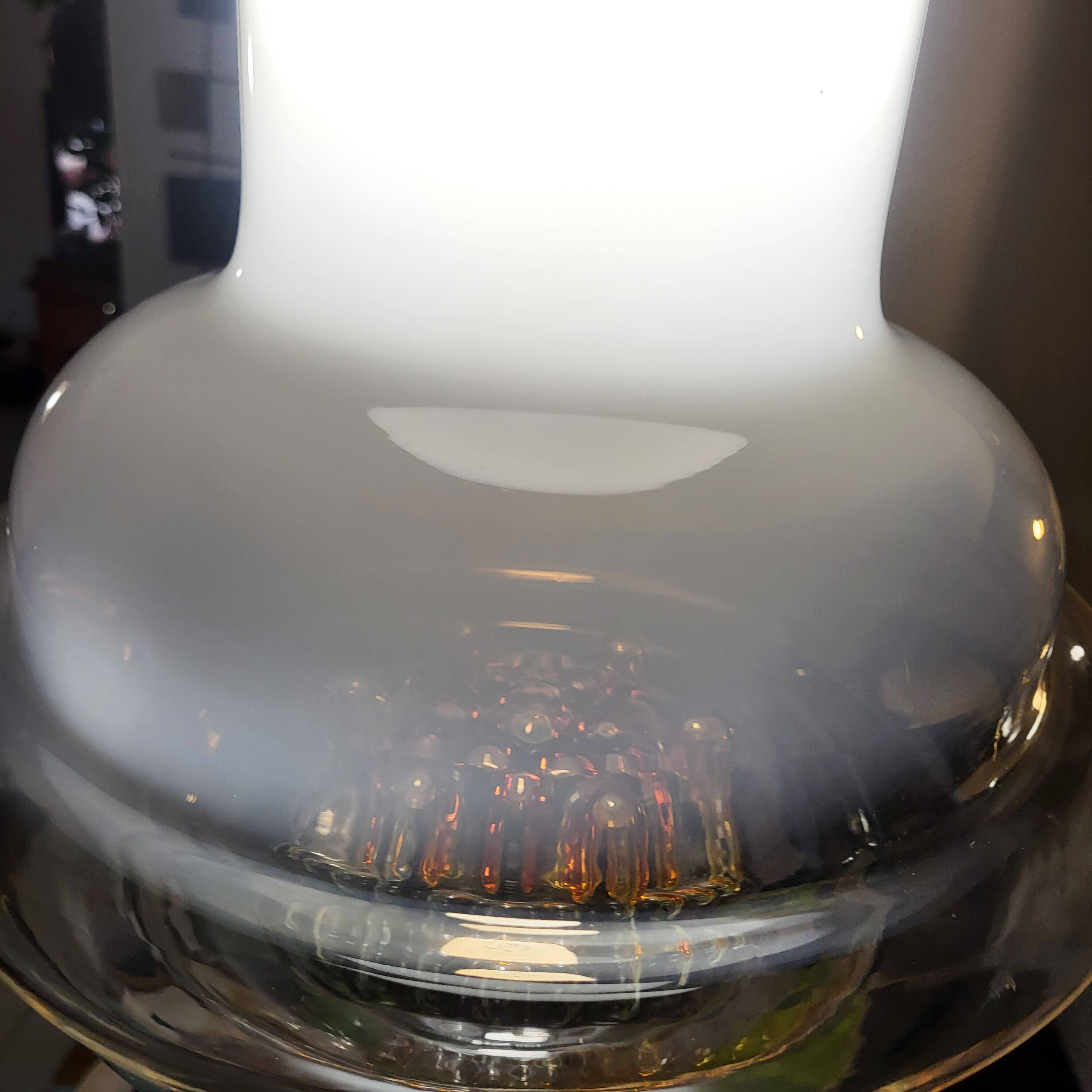 Murano glass mushroom pendant light by Mazzega Italy 1960.70