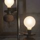 Rare double voltage lamp, cork spheres, Germany 60s