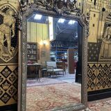 Napoleon III painted and gilded mirror