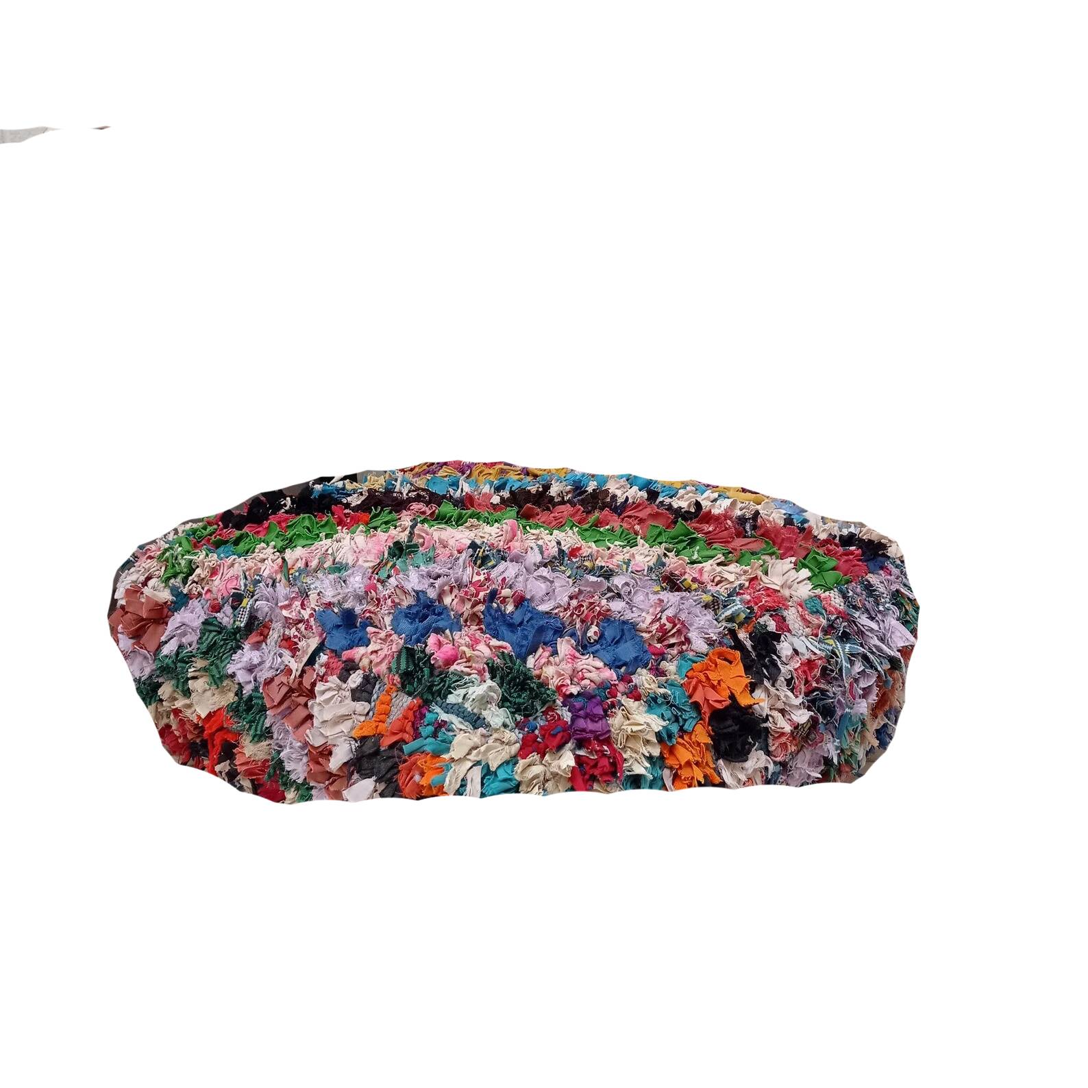 Handmade Berber pouf in wool 60 X 60 X 20 CM