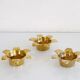 Set of vintage brass candle holders 1970