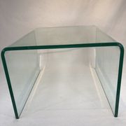 Ensemble 2 tables gigognes en verre 1980
