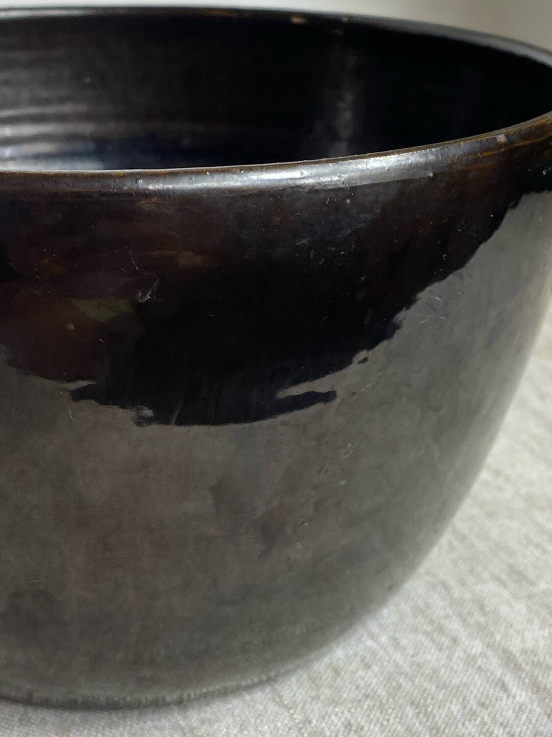 Glazed ceramic salad bowl