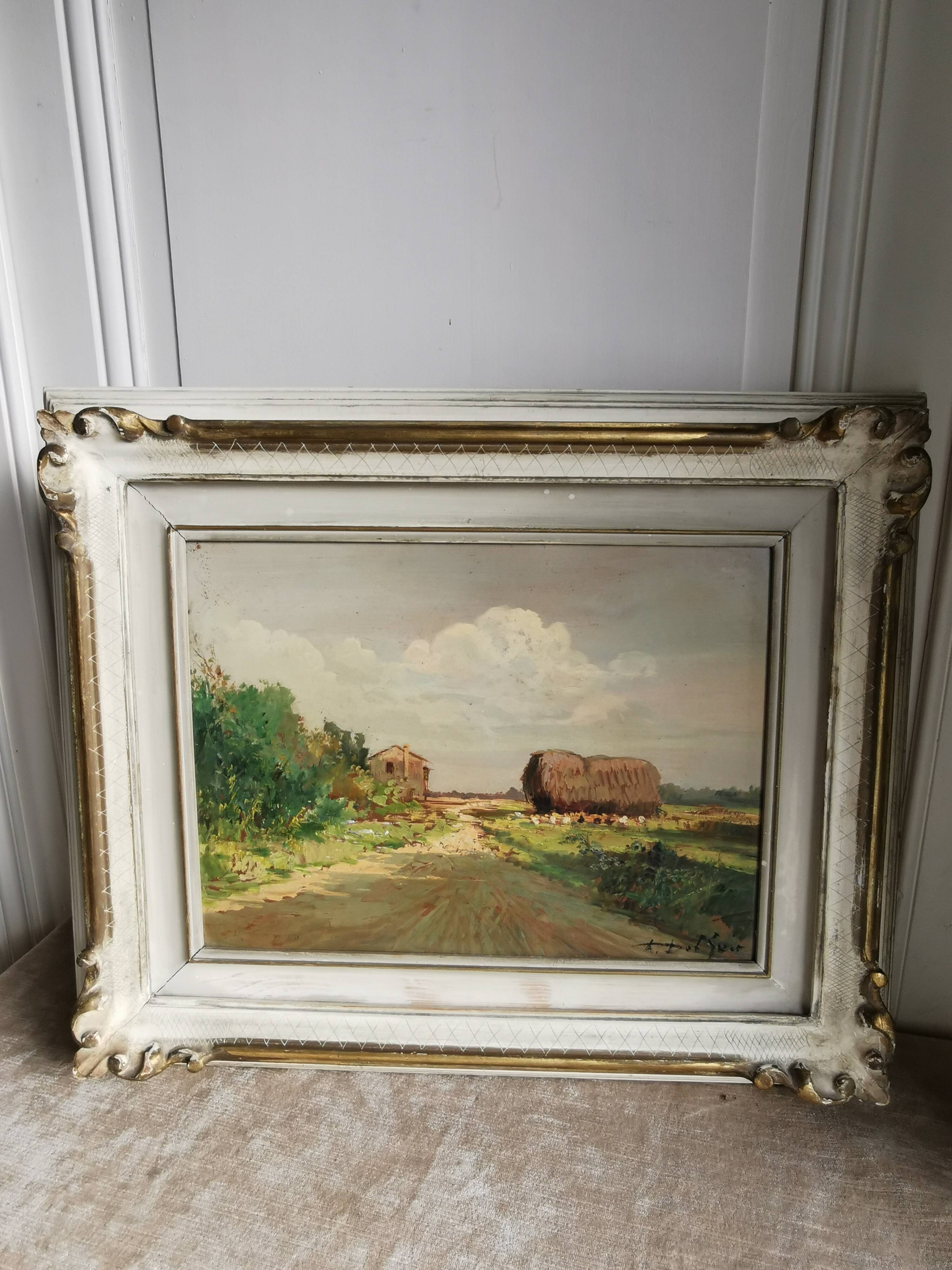 Painting - countryside landscape - mid-XX th century