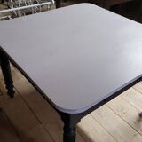 Antique patinated bistro farmhouse table, one drawer