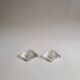 Pair of glass candlesticks