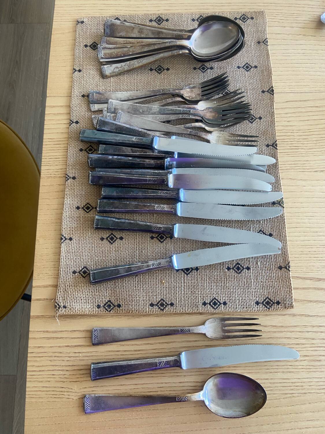 Lot of silver cutlery from the 1930s