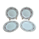 Set of 4 dessert plates French porcelain Digoin romantic floral gold decoration